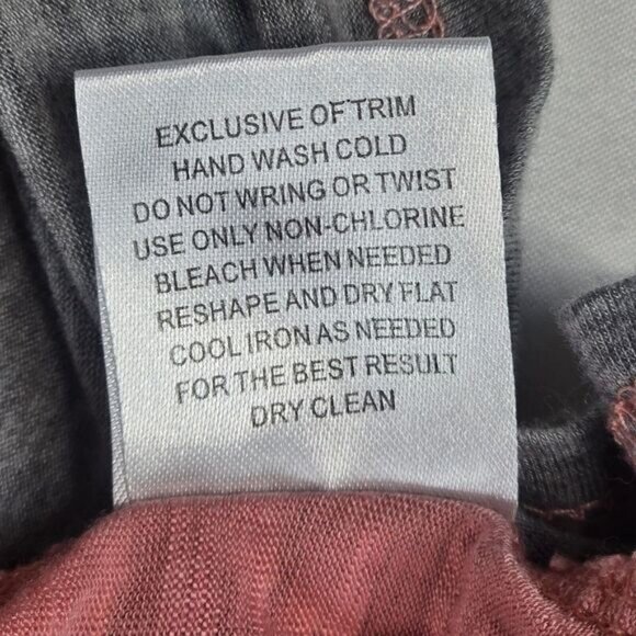 Pink Rose Womens Lace Embroidered Back‎ Sleeveless Top MED Gray Pink Colorblock - Picture 10 of 10